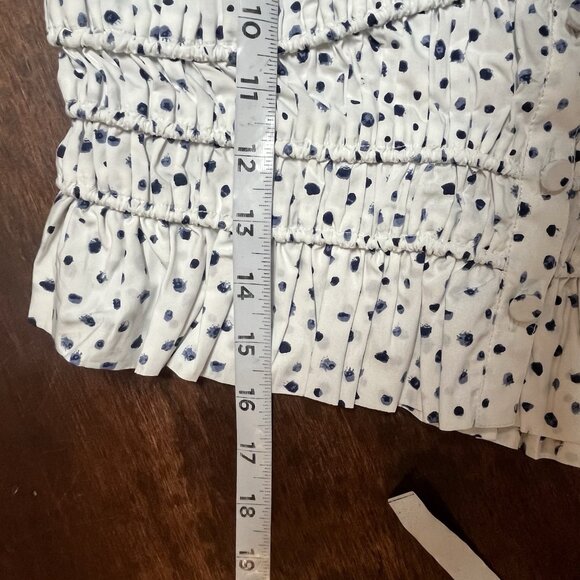 NWT J Crew Smocked Crop Top Size Small Milkmaid Coquette Festival Renaissance - Picture 9 of 10